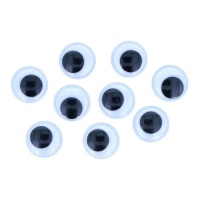 Occhi tondi neri mobili da 2 cm - Innspiro - 24 pz.