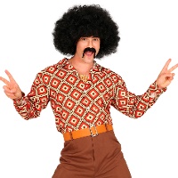 Camicia costume anni '70 hippie a rombi