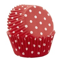 Pirottini cupcake rossi con pois bianchi da 5 cm - Wilton - 75 unità