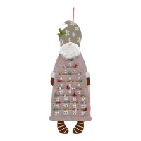 Calendario dell'Avvento Gnomo di Natale con caramelle 84 cm