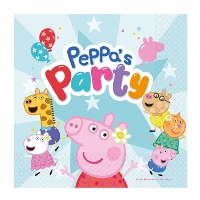 Tovaglioli di Peppa Pig di 16,5 x 16,5 cm - 16 unità