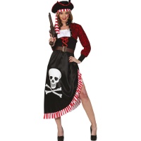 Costume da pirata con teschio per donna