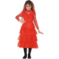 Costume da sposa rossa per bambina