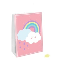 Sacchettini carta Rainbow Cloud con adesivi - 4 unità