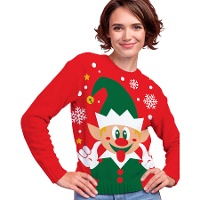 Maglione natalizio da elfo per donna