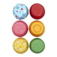 Pirottini cupcake assortiti in colori e fantasia da 5 cm - Wilton - 300 unità