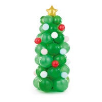 Ghirlanda di palloncini a forma di albero di Natale - PartyDeco - 98 pz.