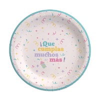 Piatti di Compleanno 18 cm - 8 pezzi
