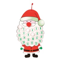 Calendario dell'Avvento di Babbo Natale in cartone - 34 cm