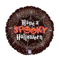 Palloncino rotondo Spooky Halloween da 46 cm - Grabo