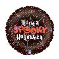 Palloncino rotondo di Spooky Halloween da 46 cm - Grabo