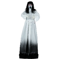 Donna alta zombie con luci, suoni e movimento di 1,80 m