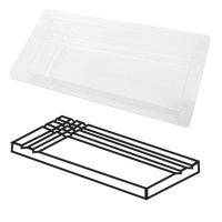 Stampo in plastica per torrone e cioccolato in tavoletta 20 x 8 x 2 cm - Pastkolor