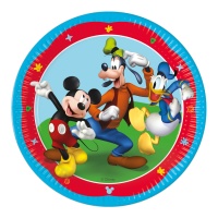 piatti blu di mickey mouse 23 cm - 8 unità