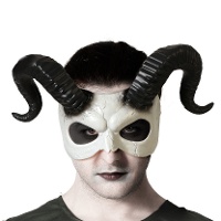 Maschera con corna nere