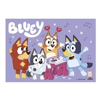 Cialda commestibile di Bluey e Bingo, viola, 14,8 x 21 cm