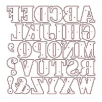 Alfabeto e simboli fustellati in lettere maiuscole Zag - Misskuty - 30 unità