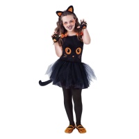 Costume da gattina nera per bambina