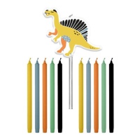 Set di candele Dinosauro - 11 pezzi.