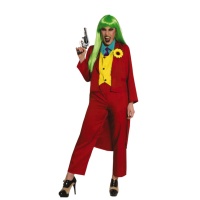 Costume clown rosso da donna