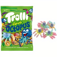 Polpi gommosi con pizzico piccante - Trolli sour octopus - 100 gr