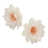 Ostie di fiori di loto deluxe bianche da 7 cm - FunCakes - 10 unità