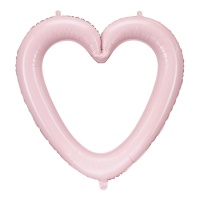 Cornice per palloncini a cuore rosa chiaro 73 x 72 cm - PartyDeco