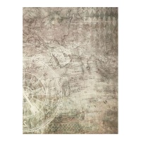 Carta di riso con mappa da 29,7 x 42,5 cm - Artis decor - 1 unità