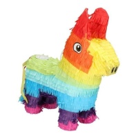 Pinata 3D di asinello colorato messicano di 35 x 39 cm