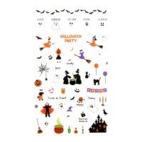 Adesivi di Halloween forme e disegni assortiti - 1 foglio