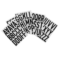 Etichette adesive lettere nere da 5 cm - 5 fogli