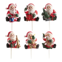 Topper cupcake Babbo Natale con regali - Dekora - 36 unità