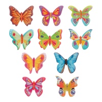 Cialde farfalle colorate da 4 cm - Dekora - 200 unità