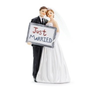 Topper per torta nuziale Just Married 14,5 cm