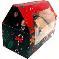 Scatola per 2 cupcakes di Natale Merry Christmas