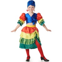 Costume da ballerina di rumba multicolore per ragazza