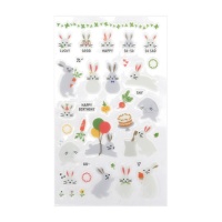 Adesivi coniglietto di Pasqua e carota - Dailylike - 1 foglio
