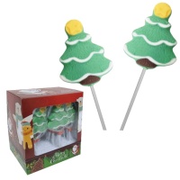 Lecca-lecca albero di Natale di cioccolato da 40 gr - 18 unità