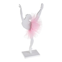 Centrotavola di ballerina bianco di 17 x 4 x 20 cm