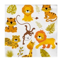 Tovaglioli Happy Jungle 16,5 x 16,5 cm - 16 pz.