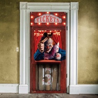 Decorazione porta Killer Clown da 80 x 180 cm