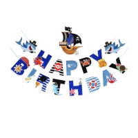 Festone Happy Birthday Pirati