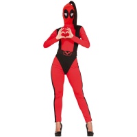 Costume da anti-eroina rossa per donna