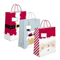 Sacchetto regalo Babbo Natale 32 x 26 x 10 cm - 1 pz.