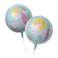 Palloncino orbz unicorno da 55 cm - 1 unità