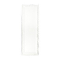 Vassoio rettangolare di 40 x 13 cm in plastica bianca