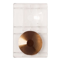 Stampo rotondo grande per cioccolato - Decora - 2 cavità