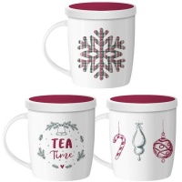 Tazza classica di Natale da 350 ml con colino per il tè - 1 pz.