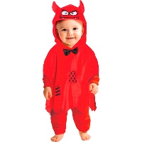 Costume di diavolo rosso con papillon per bebè