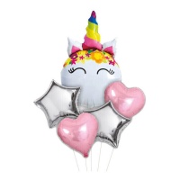 Bouquet di unicorni felici - Eurofiestas - 5 unità